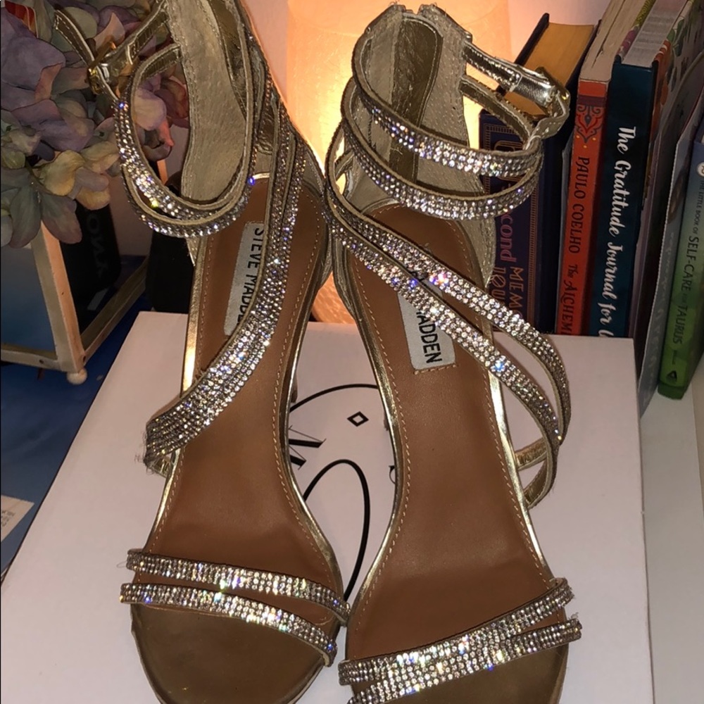 Steve Madden Gold Fiffi Heels
